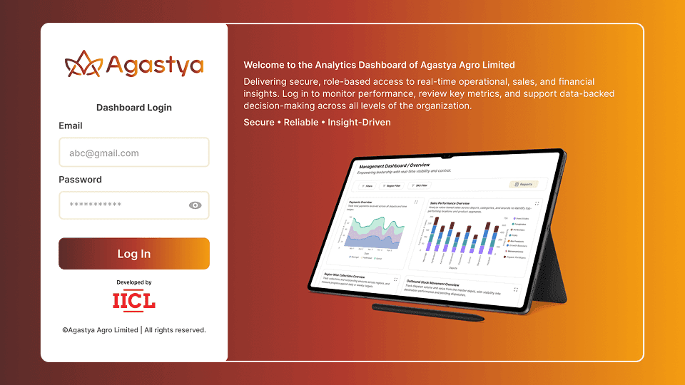 Agastya Agro Limited Analytics Platform - UI/UX design case study by Saurabh Pansari